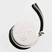 Phase and Eclipse Round Coin Purse • Royal Blue & Beige