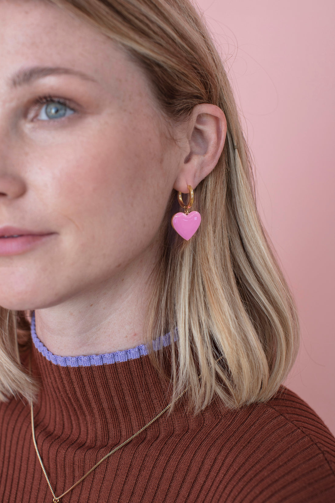 Hold Your Heart / Hoops • Pink & Forest Green