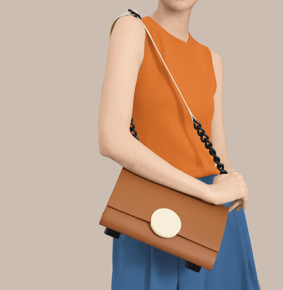 PYTHAGORAS' Shoulder Bag • Brown