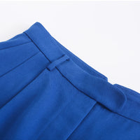 'HELLO' / Wide-leg Boyfriend Pants • Ultramarine
