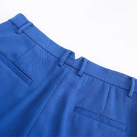 'HELLO' / Wide-leg Boyfriend Pants • Ultramarine