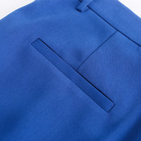 'HELLO' / Wide-leg Boyfriend Pants • Ultramarine