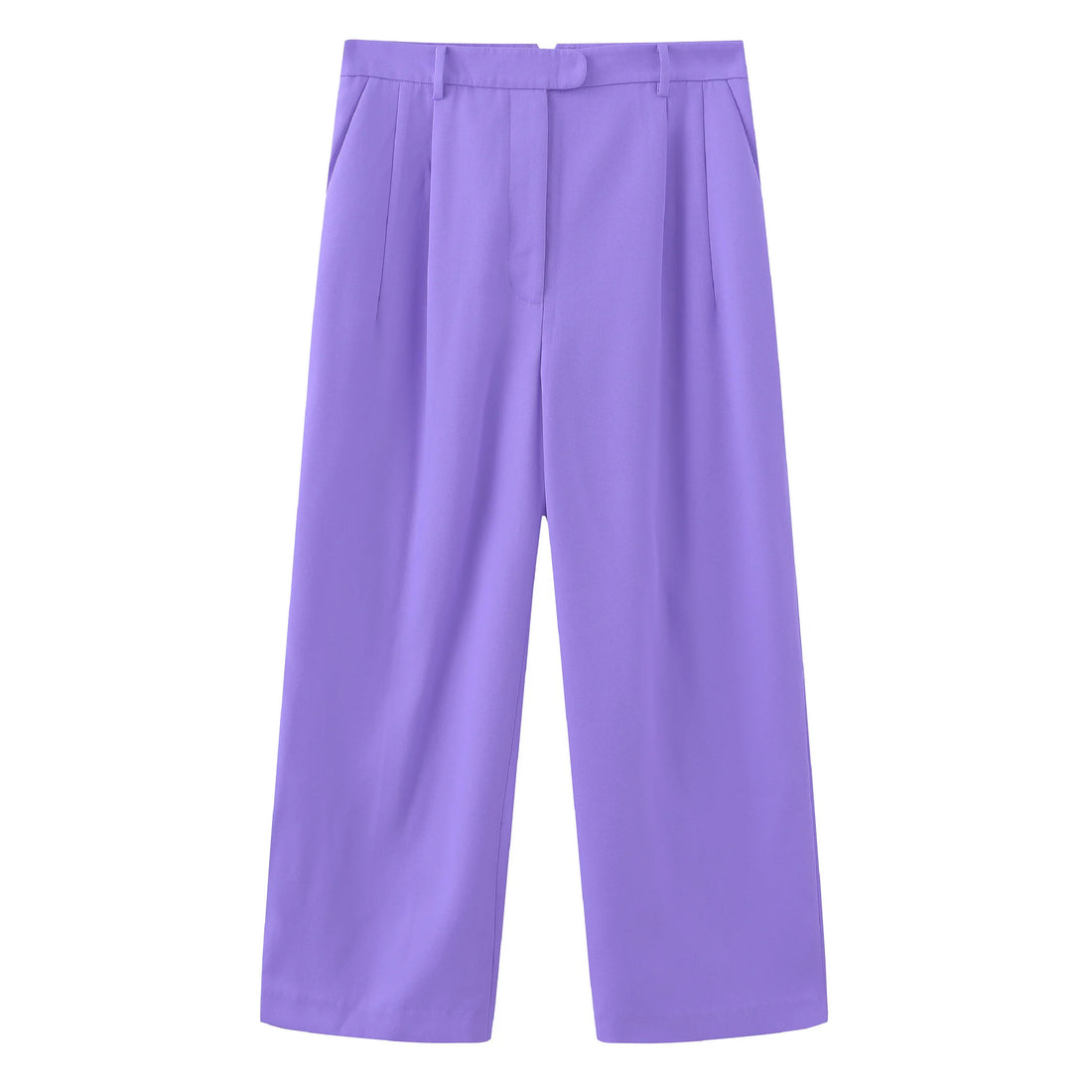 'HELLO' / Wide-leg Boyfriend Pants • Lilac