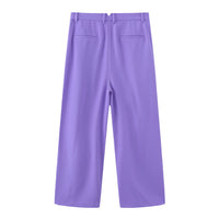 'HELLO' / Wide-leg Boyfriend Pants • Lilac