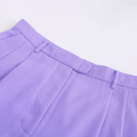 'HELLO' / Wide-leg Boyfriend Pants • Lilac