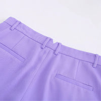 'HELLO' / Wide-leg Boyfriend Pants • Lilac