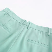 'HELLO' / Wide-leg Boyfriend Pants • Mint