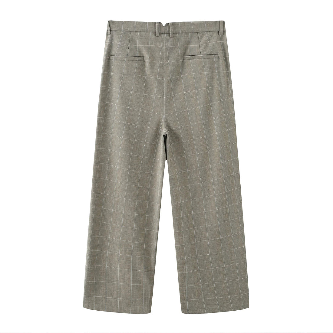 'HELLO' / Wide-leg Boyfriend Pants • Checkered