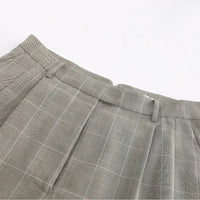 'HELLO' / Wide-leg Boyfriend Pants • Checkered