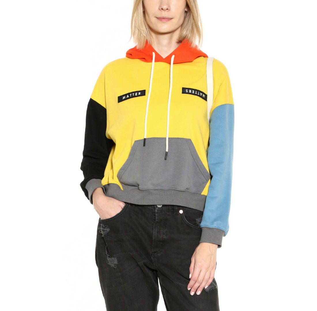 Cheery / Colour-block Hoodies • Yellow