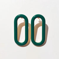 Oval Earrings • Green