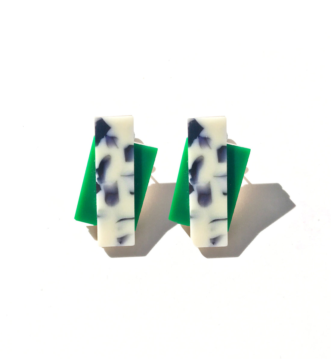 Double Up Earrings • Snow Green