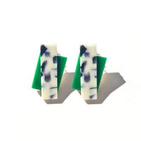 Double Up Earrings • Snow Green