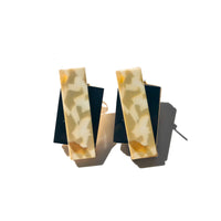 Double Up earrings - Beige Marble