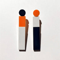 York Drop Earrings • Orange