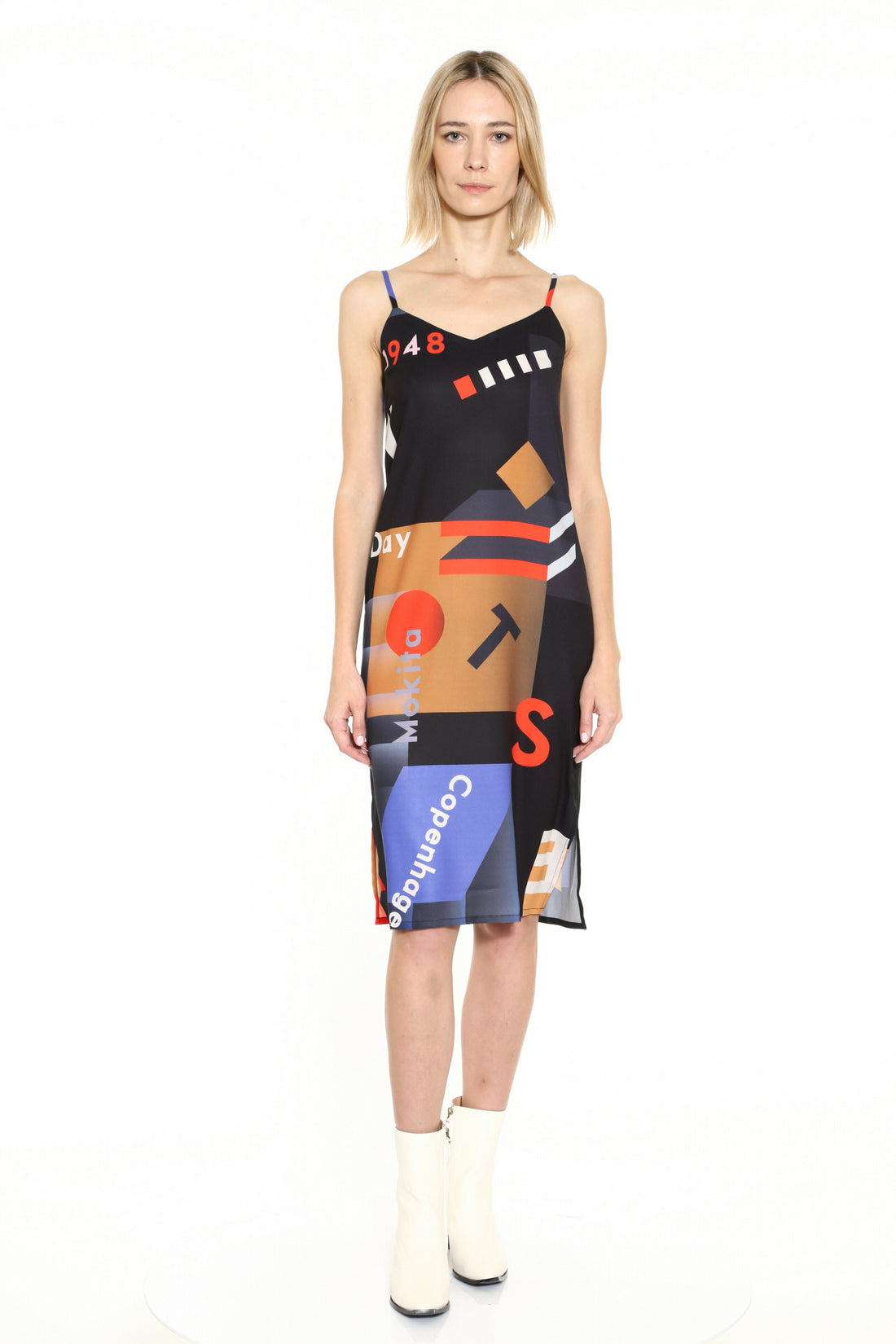 Mokita / Pattern Tank Dress • Black