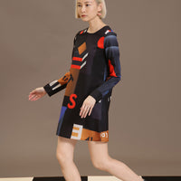 Mokita / Pattern Mini Dress • Black