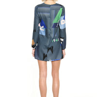 Mokita / Pattern Mini Dress • Grey