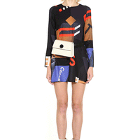 Mokita / Pattern Mini Dress • Black