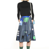 Mokita / Pattern Midi Skirt • Grey