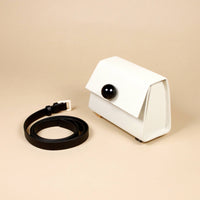 Mini Trapezoid Belt & Shoulder Bag • Beige