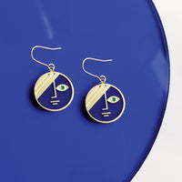 Mini Eclipse Earrings • Navy