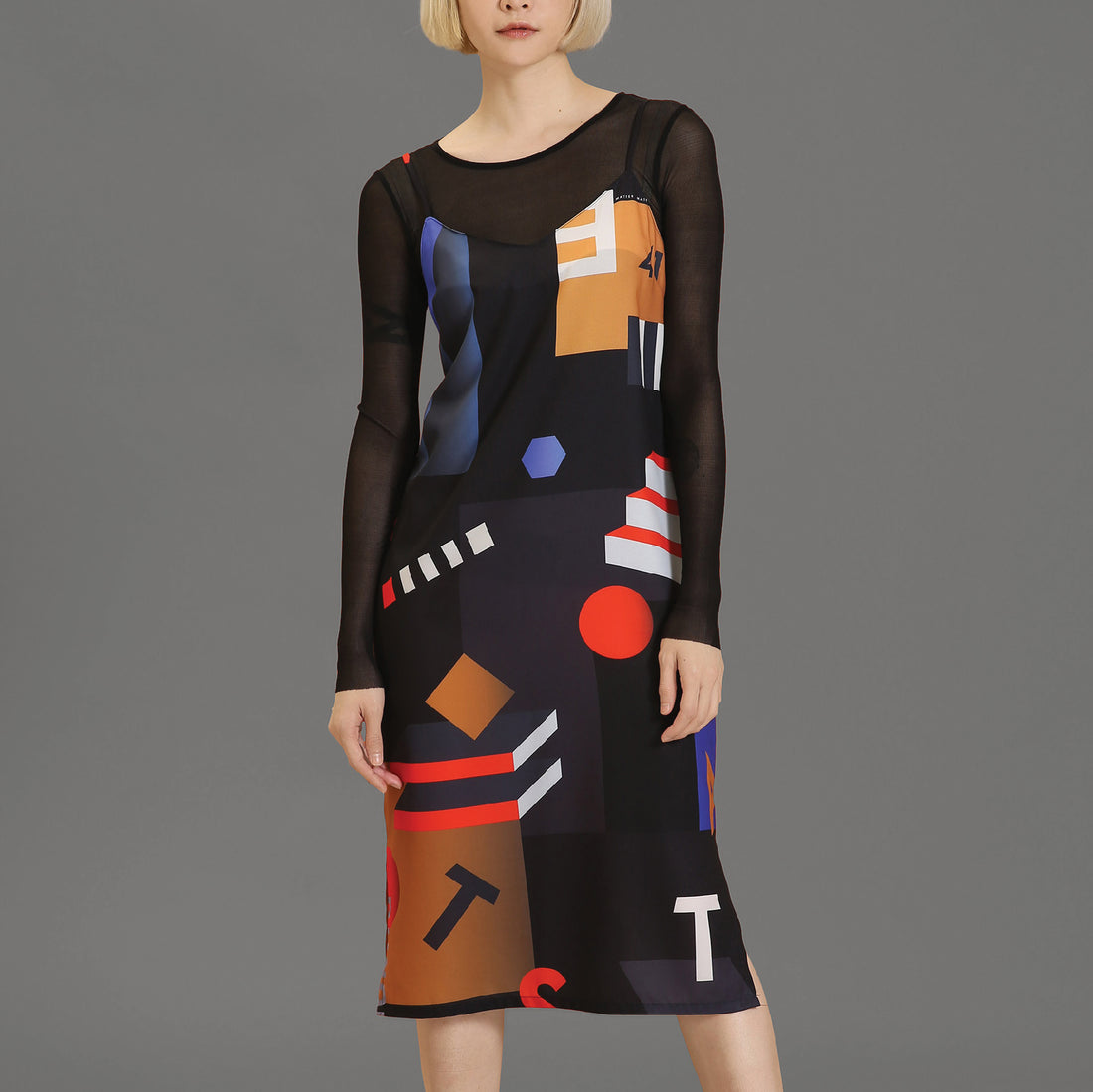 Mokita / Pattern Tank Dress • Black