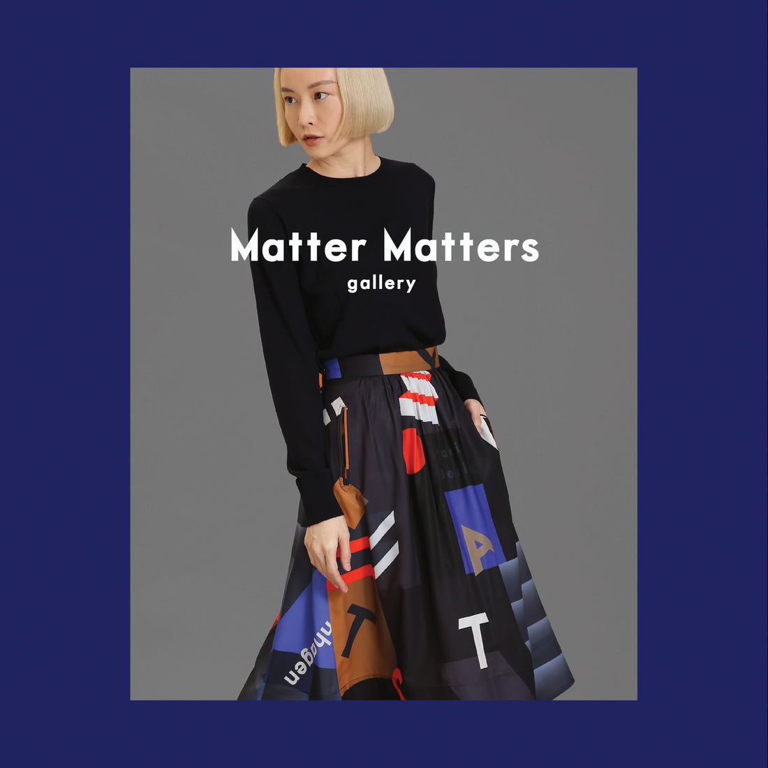 Mokita / Pattern Midi Skirt • Black