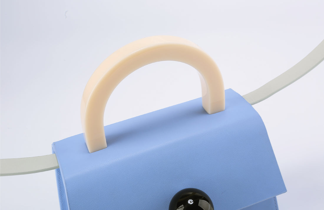 Diva Satchel Bag with Strap • Forget-Me-Not