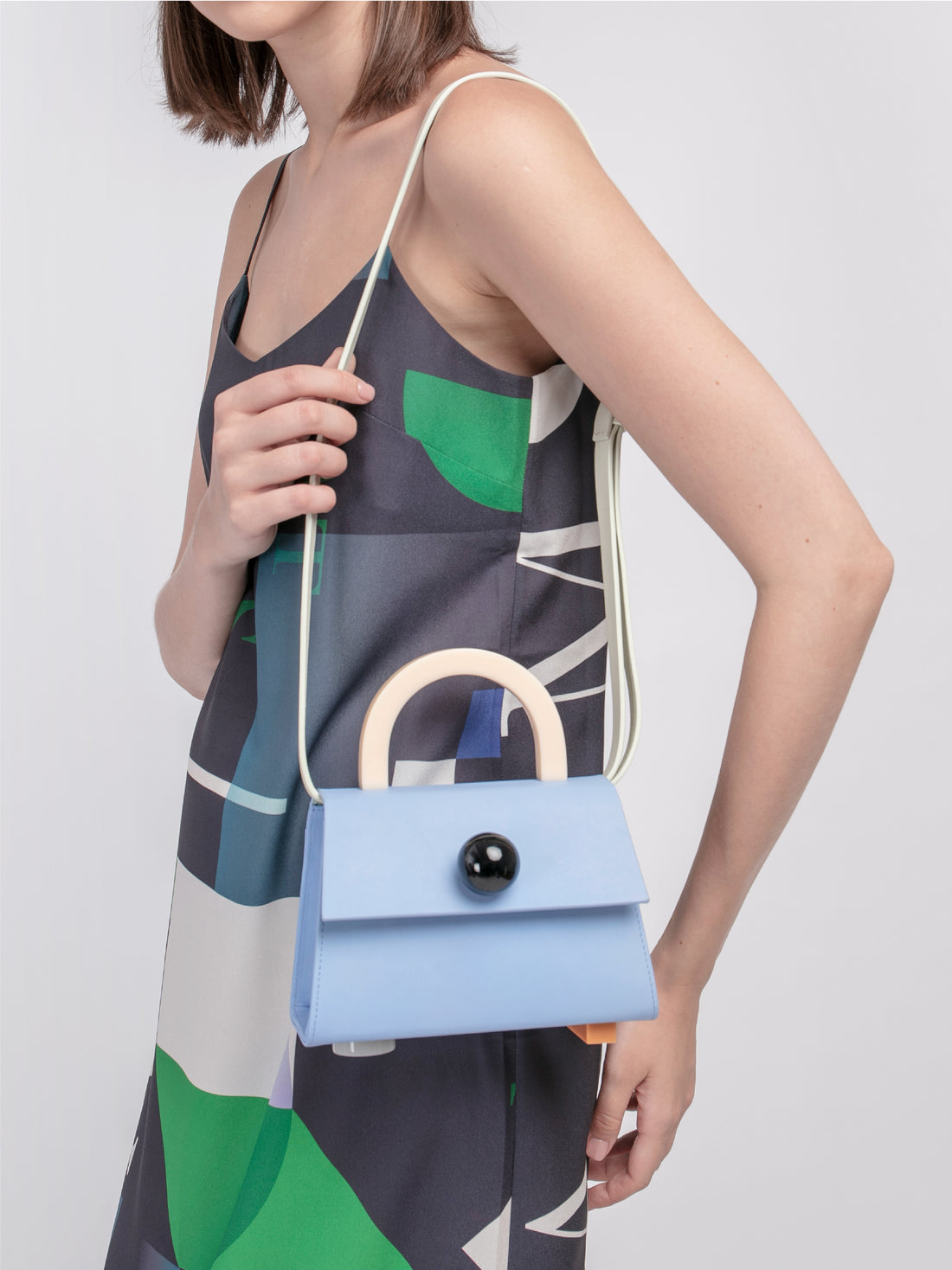 Diva Satchel Bag with Strap • Forget-Me-Not
