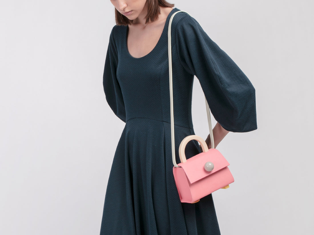 Diva Satchel Bag with Strap • Peach Blossom