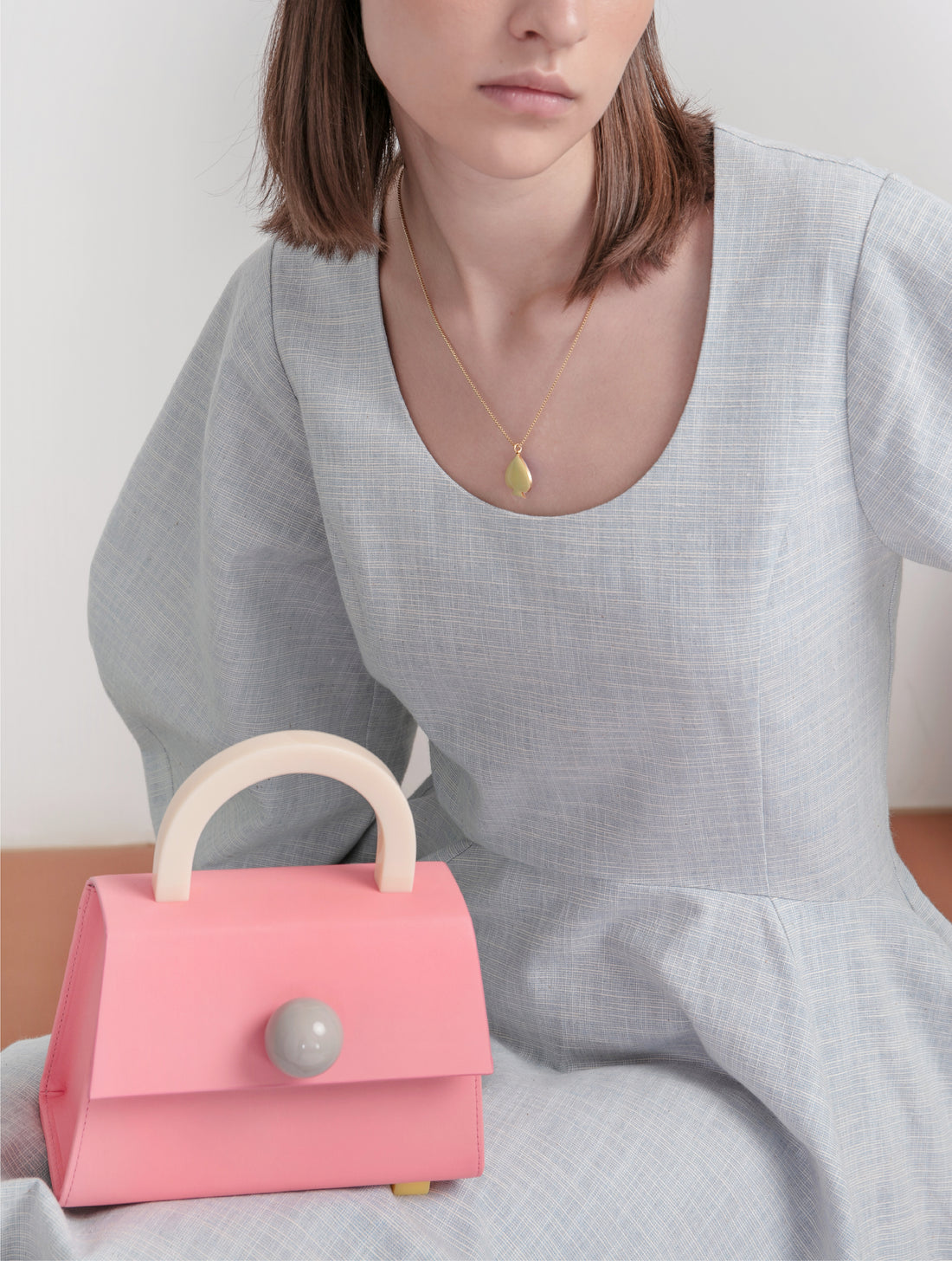 Diva Satchel Bag with Strap • Peach Blossom
