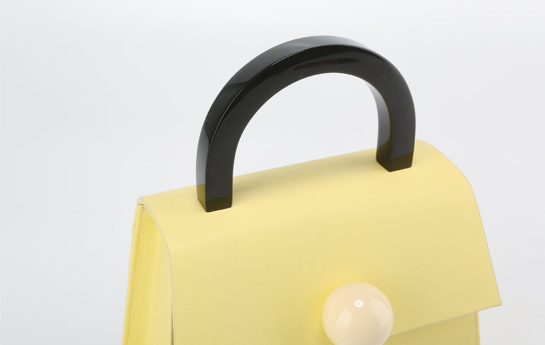 Diva satchel Bag with Strap • Lemon Sorbet