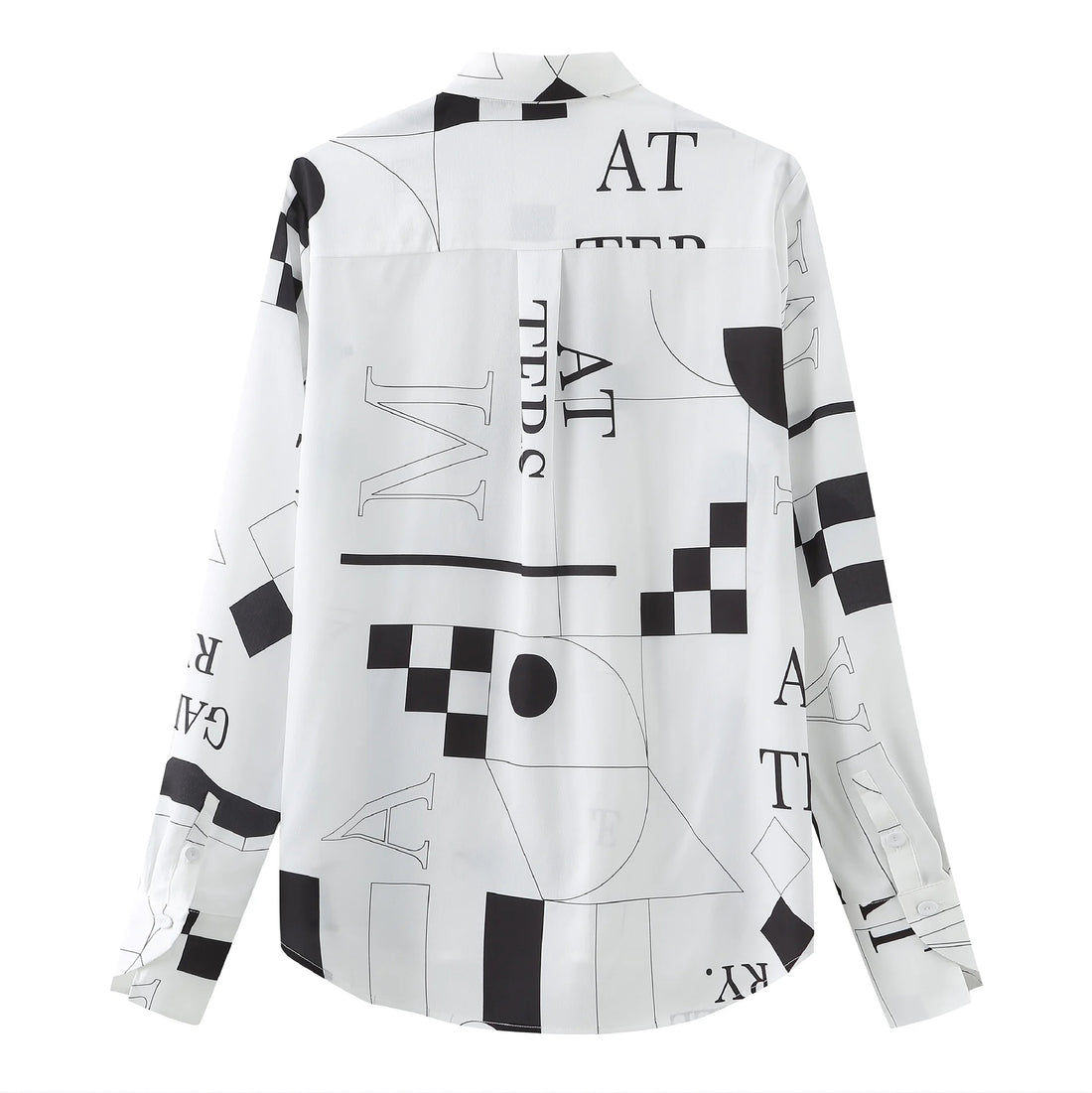 'Mute' / Pattern Capri Shirt • White
