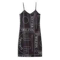 'Not' / Pattern Tank Dress • Black