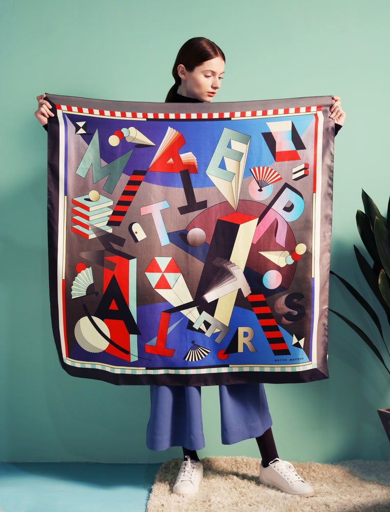 Matter Matters Graphic Square Scarf