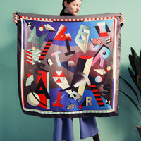 Matter Matters Graphic Square Scarf