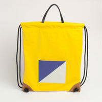 The Square / Drawstring Backpack • Yellow