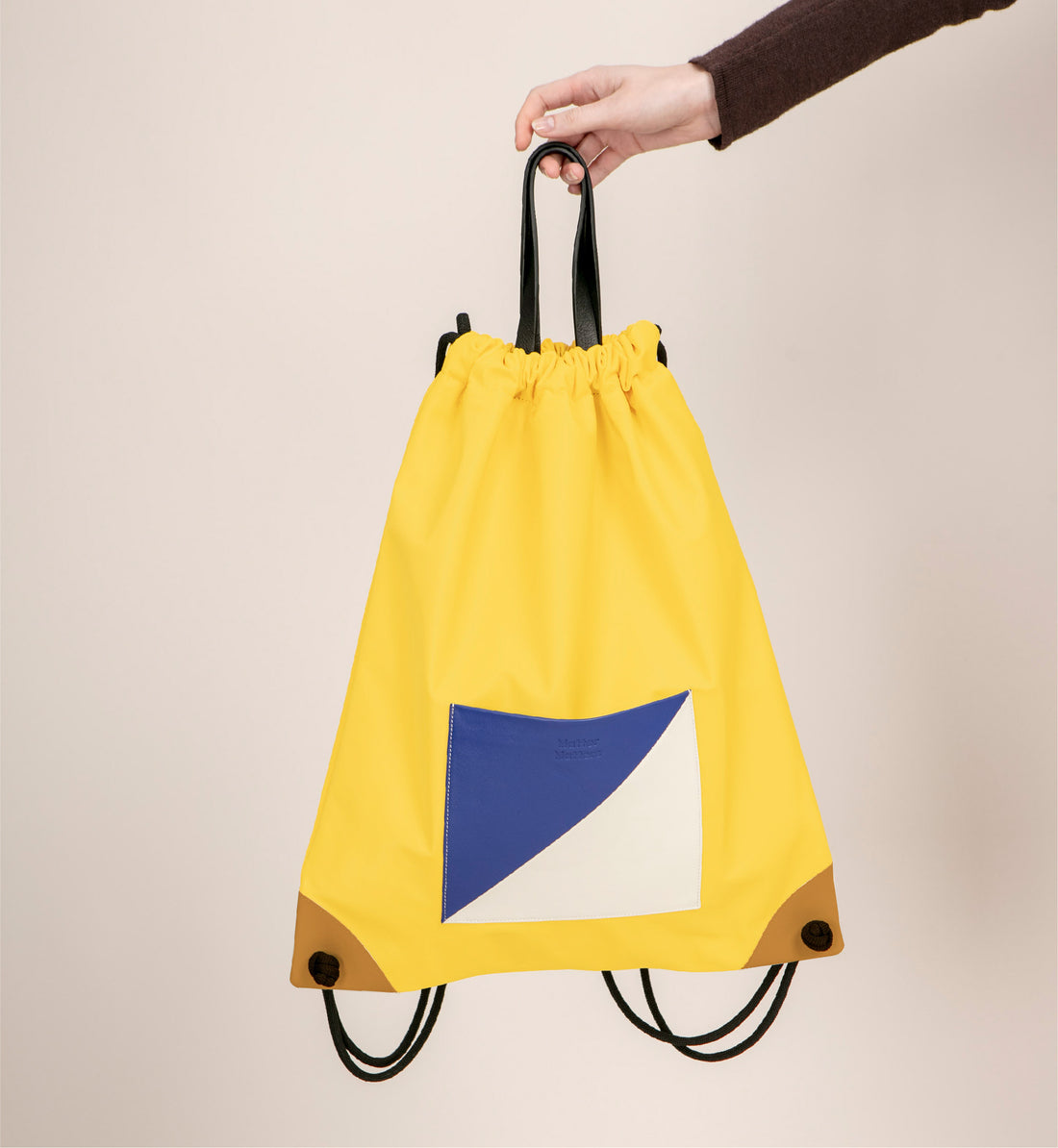 The Square / Drawstring Backpack • Yellow