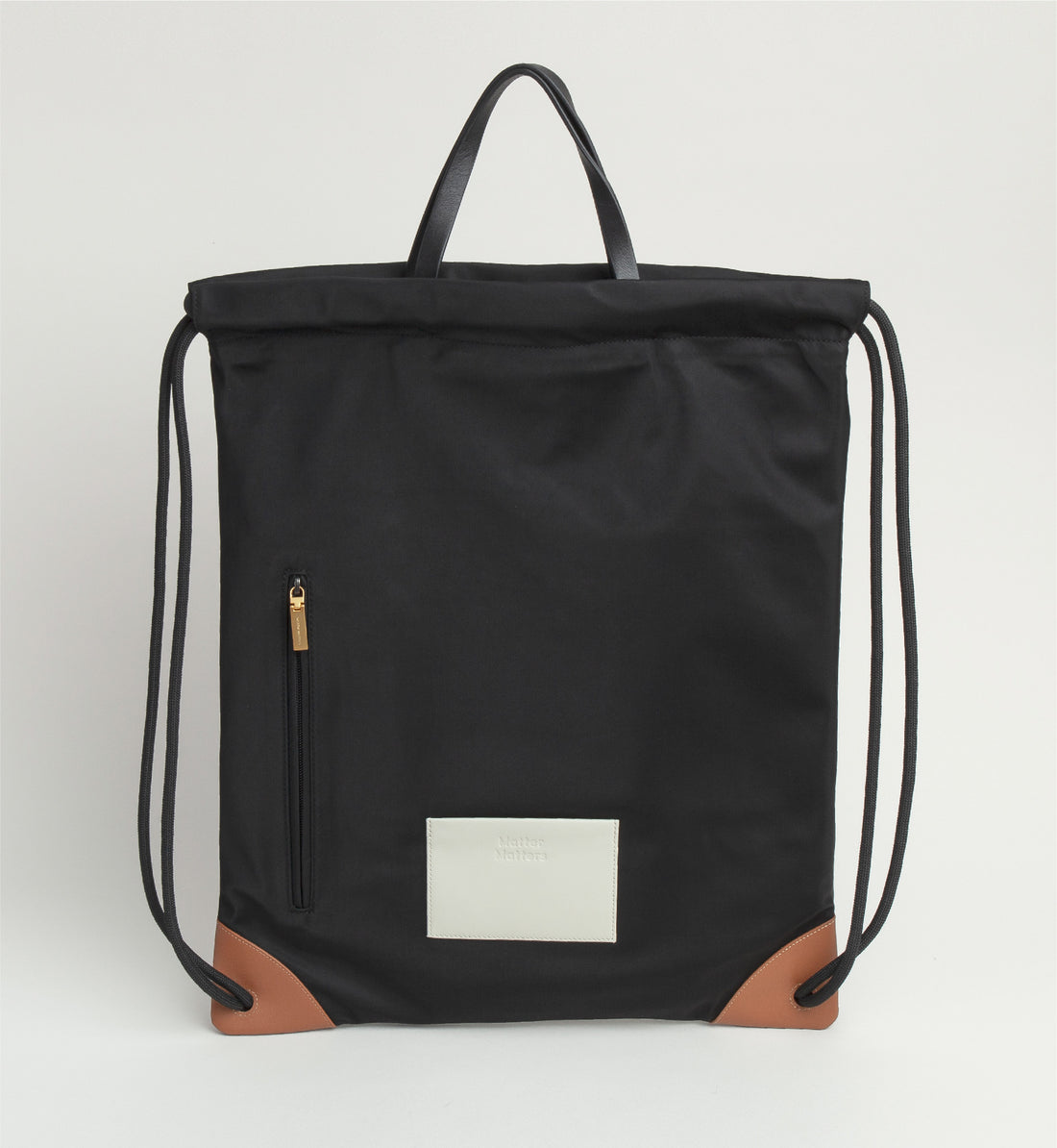 The Square / Drawstring Backpack • Black