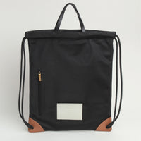 The Square / Drawstring Backpack • Black