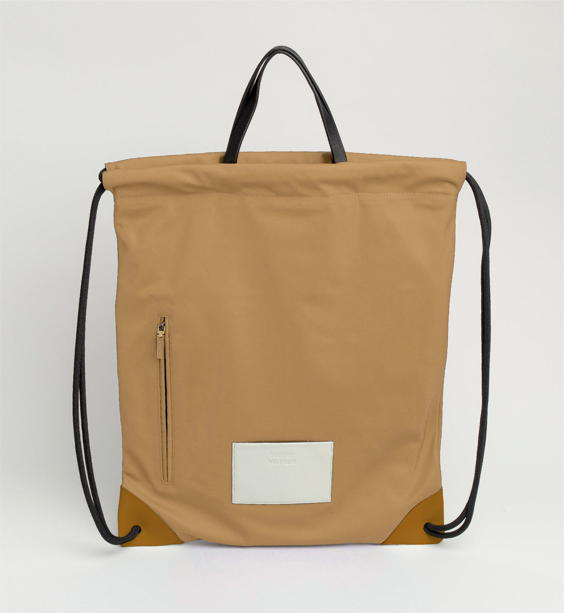 The Square / Drawstring Backpack • Tan