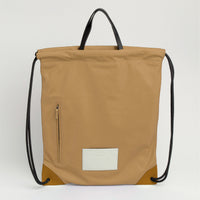 The Square / Drawstring Backpack • Tan