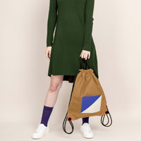 The Square / Drawstring Backpack • Tan