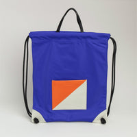 The Square / Drawstring Backpack • Blue