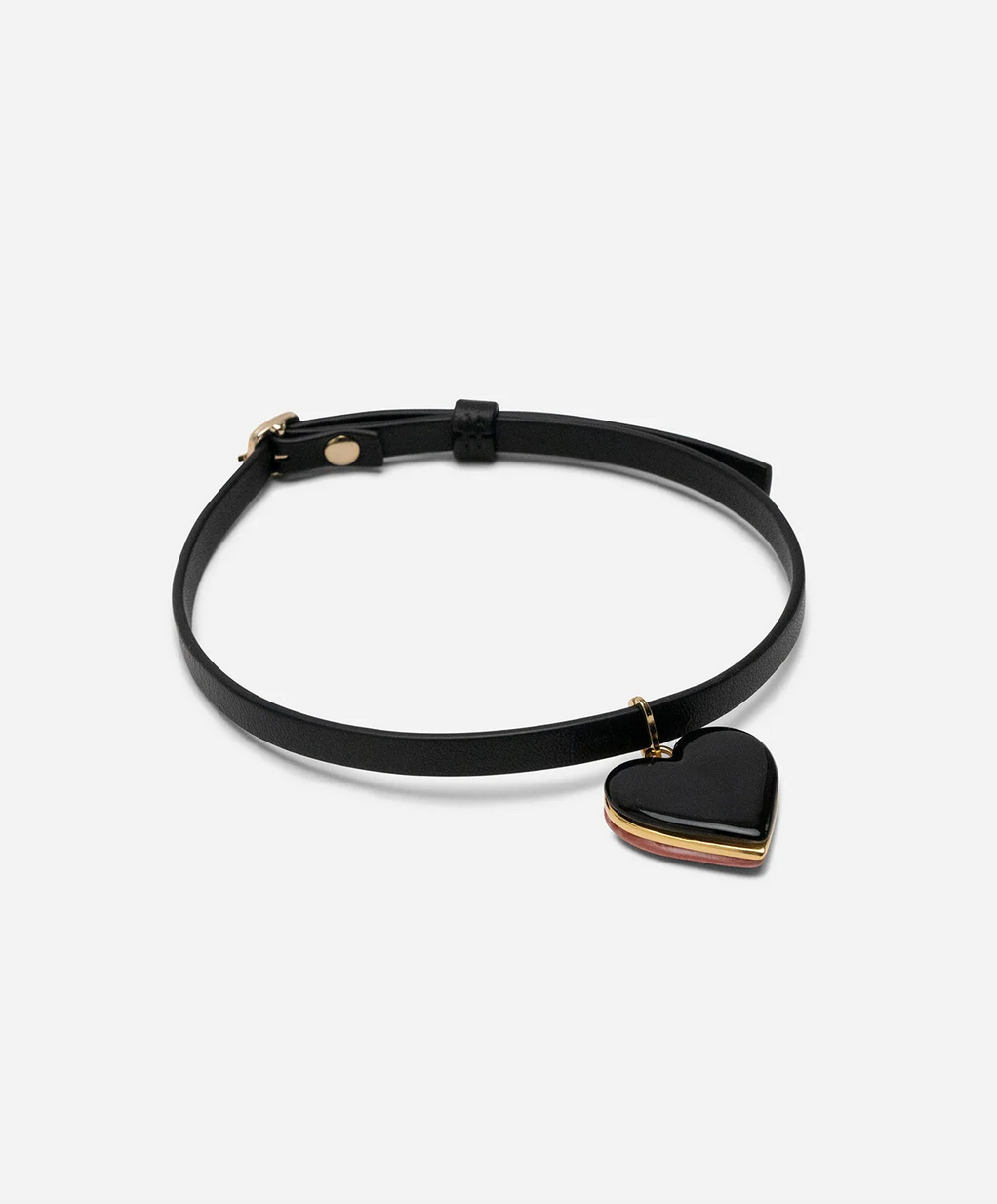 Andres Gallardo / Heart Bi Leather Choker