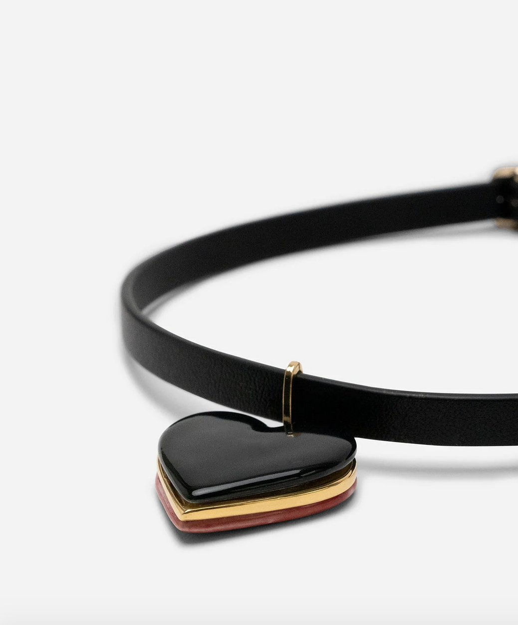 Andres Gallardo / Heart Bi Leather Choker