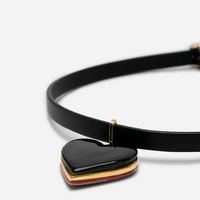 Andres Gallardo / Heart Bi Leather Choker
