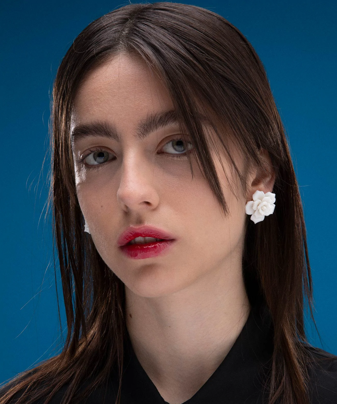 Andres Gallardo / Rose Earrings White