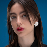 Andres Gallardo / Rose Earrings White